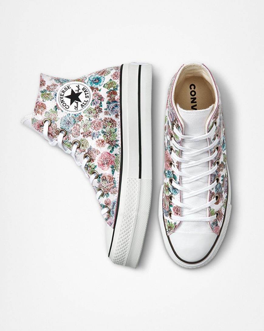Women's Converse Chuck Taylor All Star Lift LTD Floral High Top Platform Shoes Flower | AU 189ECT